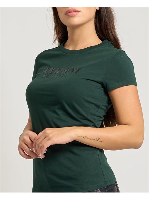 AX women's crew neck T-shirt with logo ARMANI EXCHANGE | XW001388-AF10356U7304